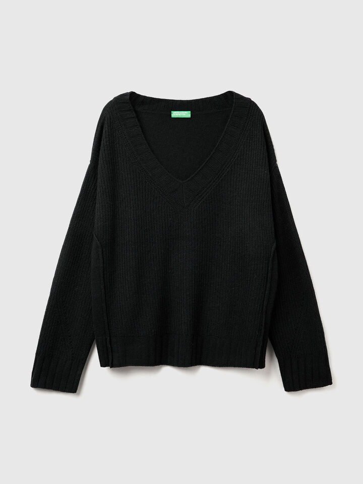 V NECK SWEATER L/S Femme image number 5
